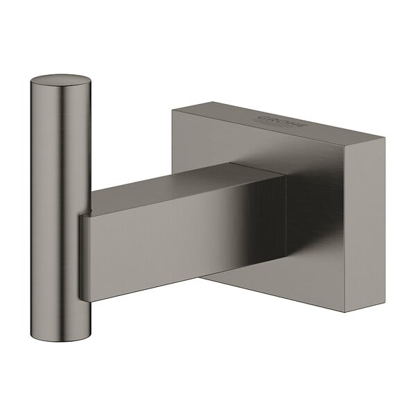 GROHE - Grohe Essentials Cube patère murale, hard graphite brossé (G40511AL1) - large