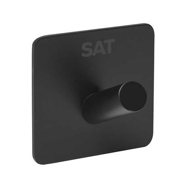 SWISS AQUA TECHNOLOGIES - Swiss Aqua Technologies Patère murale adhésive en acier inoxydable, noir mat (HACEKNALEP1HMC) - large