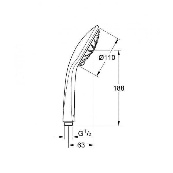 GROHE - Euphoria 110 Massage  Douche à main 3 jets (27221000) - large