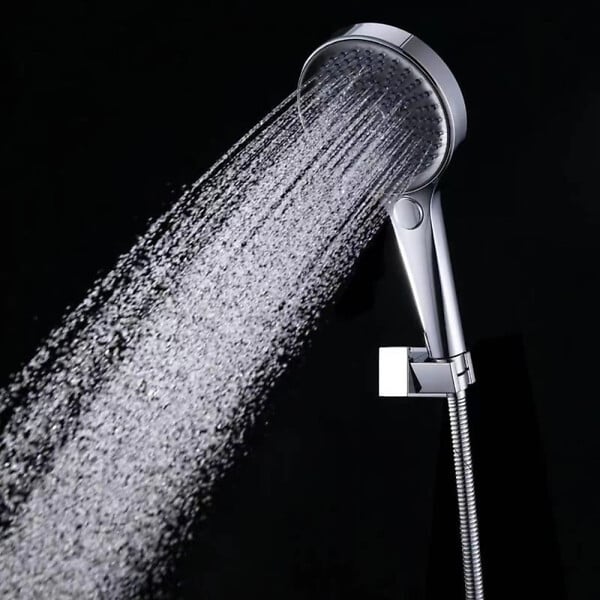 SWISS AQUA TECHNOLOGIES - Douchette à main 3 jets,  diamètre 12,5 cm, noir/chrome (SATBSRS81) - large