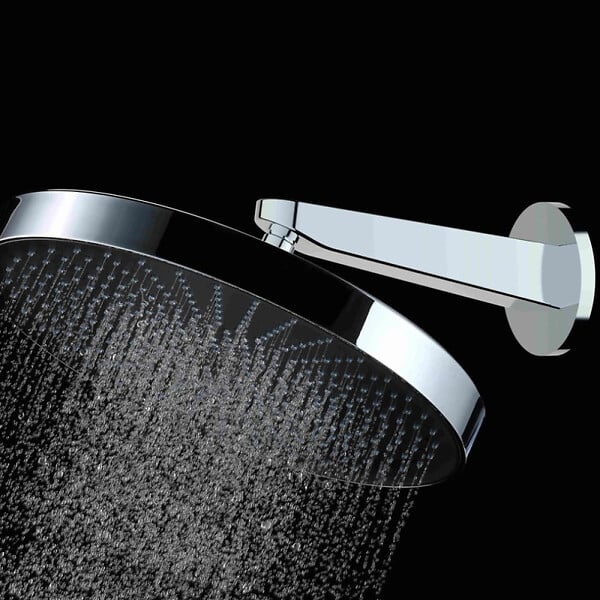 SWISS AQUA TECHNOLOGIES - Douche de tête 1 jet avec bras de douche, diamètre 30 cm, chrome (SATBSHS81SET) - large