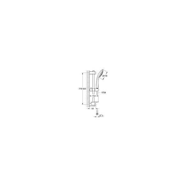 GROHE - Grohe Set Mitigeur + Ensemble de douche Graphite (SetGraphite1) - large