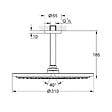 GROHE - Ensemble de douche de tête et de bras plafonnier (26067GN0) - vignette