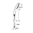 GROHE - Vitalio Start 110 ensemble douchette et flexible 1 jet, chrome (G26720001) - vignette