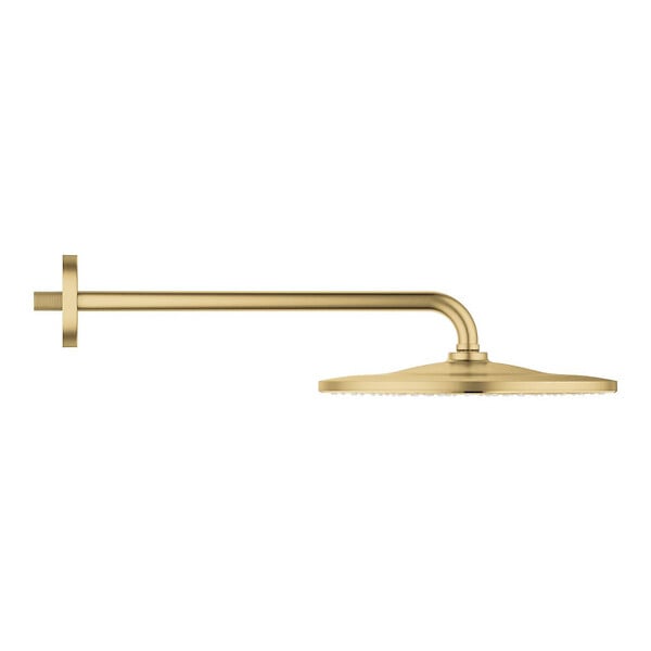 GROHE - Rainshower Mono 310 Ensemble douche de tête et bras 422 mm, 1 jet, cool sunrise brossé (G26558GN0) - large