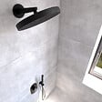 SWISS AQUA TECHNOLOGIES - Douche de tête mural 1 jet avec bras de douche, diamètre 30 cm, noir mat (SATBSHS81SETC) - vignette