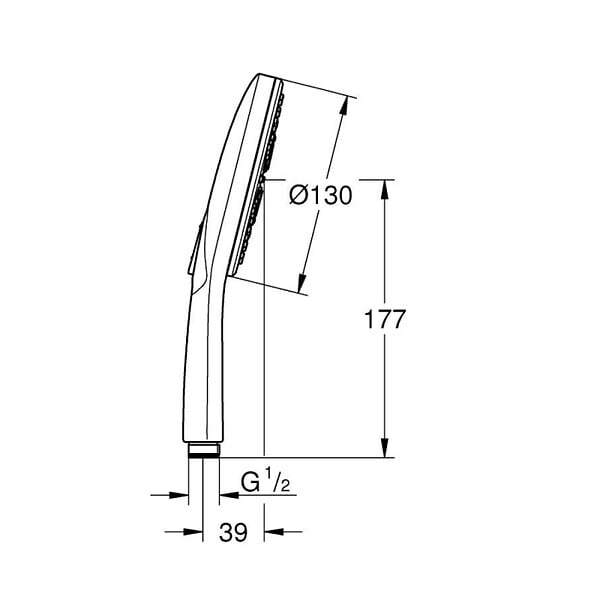 GROHE - Rainshower Smartactive 130 Douchette à main 3 jets, warm sunset (26574DA0) - large