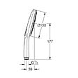 GROHE - Rainshower Smartactive 130 Douchette à main 3 jets, warm sunset (26574DA0) - vignette