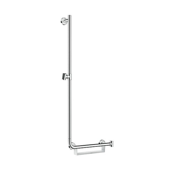 HANSGROHE - Barre de douche Unica'Comfort 1,10m avec poignée à droite, sans flexible (26403400) - large