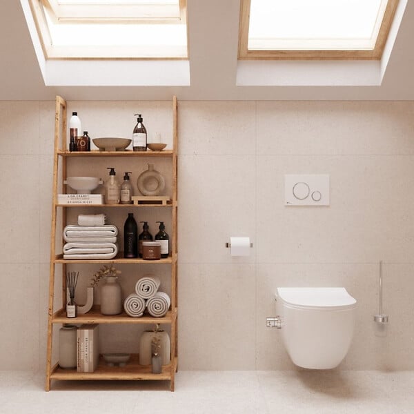 SWISS AQUA TECHNOLOGIES - Swiss Aqua Technologies Etagère sur pied Naturel Home 63x149x36,4 cm, bois  (HOMEPOL5) - large