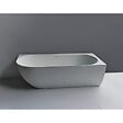SWISS AQUA TECHNOLOGIES - Swiss Aqua Technologies Nelly 175x82 cm Baignoire droite Autoportante orientation droite en marbre coulé, sans pieds, blanc (NEL1700P) - vignette