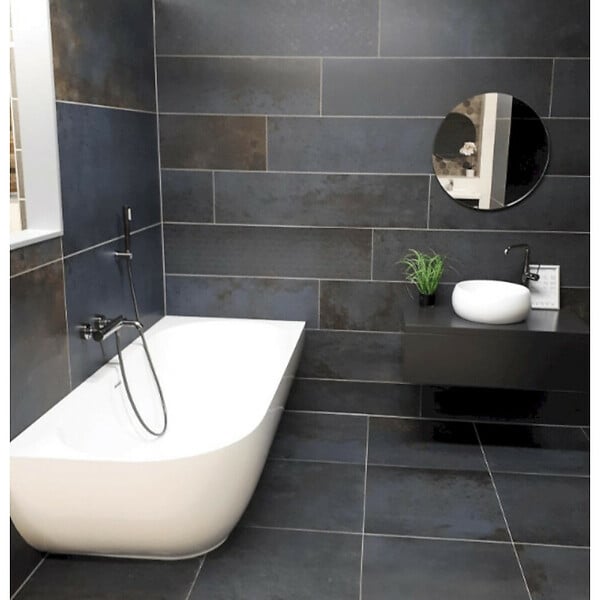 SWISS AQUA TECHNOLOGIES - Swiss Aqua Technologies Nelly 175x82 cm Baignoire droite Autoportante orientation droite en marbre coulé, sans pieds, blanc (NEL1700P) - large
