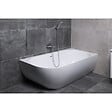 SWISS AQUA TECHNOLOGIES - Swiss Aqua Technologies Nelly 175x82 cm Baignoire droite Autoportante orientation droite en marbre coulé, sans pieds, blanc (NEL1700P) - vignette