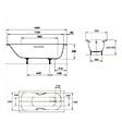 KALDEWEI - Saniform Plus baignoire rectangulaire avec pieds 140x70 cm acier émaillé, Blanc alpin (111500010001-SET) - vignette