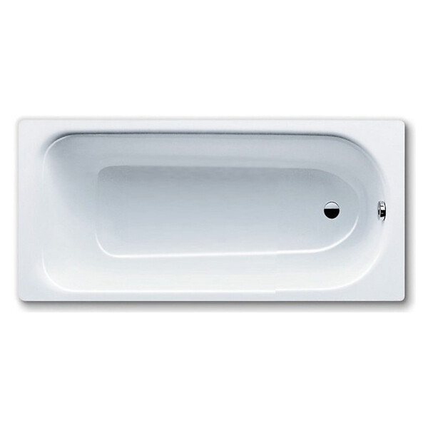 KALDEWEI - Eurowa 140x70 cm Baignoire rectangulaire en acier émaillé, sans pieds, blanc alpin (119500010001) - large