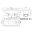 KALDEWEI - Saniform Plus baignoire rectangulaire avec pieds 150x70 cm acier émaillé, Blanc alpin (111600010001-SET) - vignette