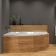 SIKO - 170 x 100 cm Fortuna Plus baignoire asymétrique avec pieds, Acrylique, Gauche, Blanc (FO1700LPLUS-SET) - vignette