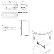 KALDEWEI - 180x80 cm Ensemble baignoire Saniform universelle + Pare baignoire pivotant chrome + pieds ( KW3751-SETP1) - vignette