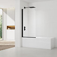 KALDEWEI - Kaldewei 170x75 cm Ensemble baignoire Saniform universelle + Pare baignoire pivotant noir + pieds (KW3731-SETP5) - vignette
