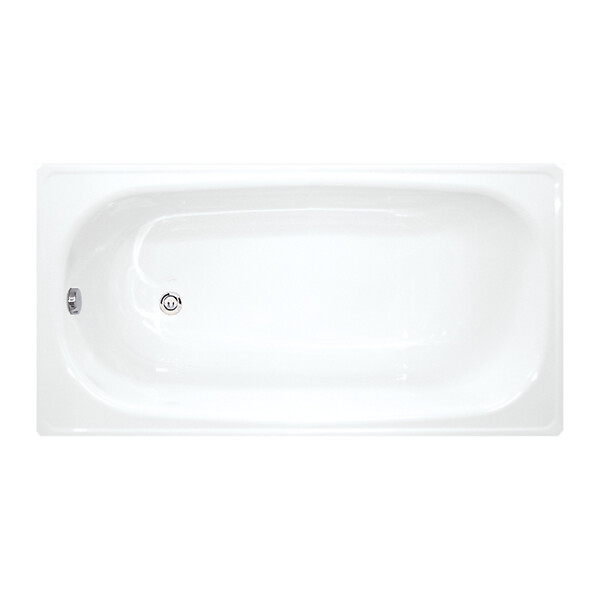 JIKA (GROUPE ROCA) - 140x70 cm Ensemble baignoire Riga universelle + Pare baignoire pivotant chrome + pieds (A140-SETP) - large