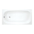 JIKA (GROUPE ROCA) - 140x70 cm Ensemble baignoire Riga universelle + Pare baignoire pivotant chrome + pieds (A140-SETP) - vignette