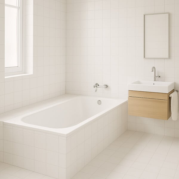 JIKA (GROUPE ROCA) - Jika (Groupe Roca) Tanza 170 x 70 x 39 cm Baignoire droite en acier émaillé, sans pieds, blanc (H2251810000001) - large