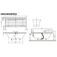 VILLEROY & BOCH - Baignoire rectangulaire Squaro 180x80 cm marbre coulé, sans pieds, blanc (UBQ180SQE2DV-01) - vignette