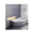 RAVAK - Rosa II 160 x 105 cm Baignoire d'angle orientation droite en acrylique, sans pieds, blanc (CL21000000) - vignette