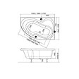 RAVAK - Rosa II 160 x 105 cm Baignoire d'angle orientation droite en acrylique, sans pieds, blanc (CL21000000) - vignette