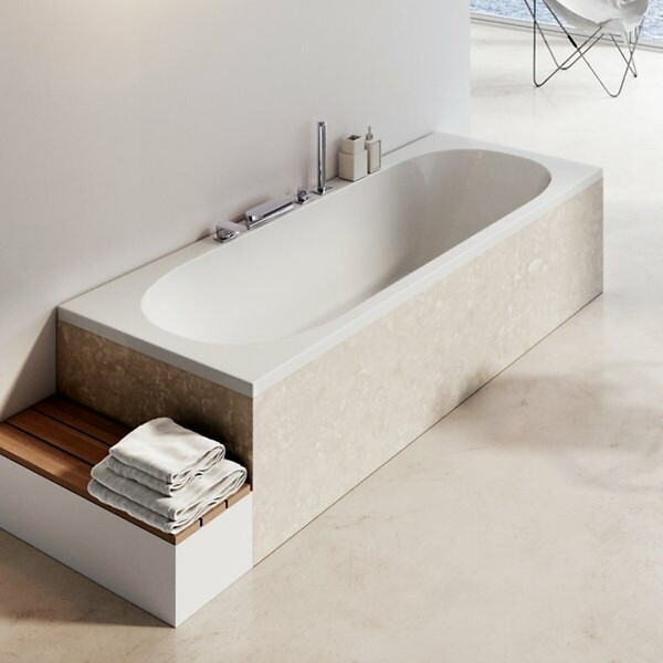 RAVAK - City 180 x 80 cm Baignoire droite en acrylique, sans pieds, blanc (C920000000) - large