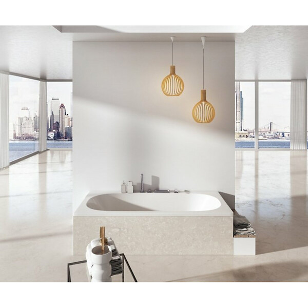 RAVAK - City 180 x 80 cm Baignoire droite en acrylique, sans pieds, blanc (C920000000) - large