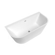 SWISS AQUA TECHNOLOGIES - Swiss Aqua Technologies Katy 160 x 75 cm Baignoire autoportante en Acrylique, murale, sans pieds, blanc (SATKATY1600) - vignette