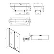 KALDEWEI - Kaldewei 180x80 cm Ensemble baignoire Saniform universelle + Pare baignoire pliable, 2 volets chrome + pieds (KW3751-SETP2) - vignette