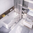 SWISS AQUA TECHNOLOGIES - Fusion 170 x 70 cm Baignoire droite en acrylique, sans pieds, blanc (SIKOVR170) - vignette