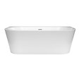 SWISS AQUA TECHNOLOGIES - Mood 170x80 cm baignoire îlot en acrylique 227L, orientation gauche et droite, avec siphon + pieds, blanc (SATVMOOD1700Z) - vignette