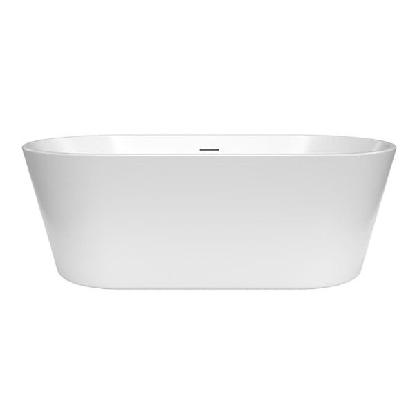SWISS AQUA TECHNOLOGIES - Swiss Aqua Technologies Mood 150x75 cm baignoire îlot en acrylique 180L, orientation gauche et droite, avec siphon + pieds, blanc (SATVMOOD1500) - large