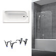 KALDEWEI - 170x75 cm Ensemble baignoire Saniform universelle + Pare baignoire pivotant chrome + pieds (KW3731-SETP1) - vignette