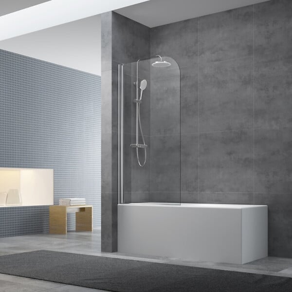 KALDEWEI - 170x75 cm Ensemble baignoire Saniform universelle + Pare baignoire pivotant chrome + pieds (KW3731-SETP1) - large