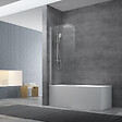 KALDEWEI - 170x75 cm Ensemble baignoire Saniform universelle + Pare baignoire pivotant chrome + pieds (KW3731-SETP1) - vignette