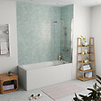 KALDEWEI - 170x75 cm Ensemble baignoire Saniform universelle + Pare baignoire pivotant chrome + pieds (KW3731-SETP1) - vignette