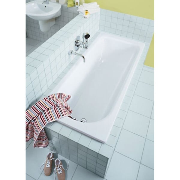 KALDEWEI - Saniform Plus 170 x 75 cm Baignoire droite 123 L en acier émaillé, sans pieds, blanc alpin (112600010001) - large