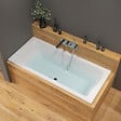 LAGUNA - 180x80 cm Nora Plus baignoire rectangulaire en acrylique, gauche et droite, sans pieds, blanc (NO1800PLUS) - vignette