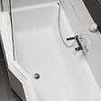 LAGUNA - 160x80 cm Beata Plus baignoire bain douche asymétrique acrylique positionnement gauche, sans pieds, blanc (BE1600LPLUS) - vignette