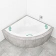 LAGUNA - 150x150 cm Royale baignoire d'angle en acrylique, gauche et droite, sans pieds, blanc (RO1500NEW) - vignette