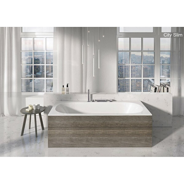 RAVAK - CITY SLIM Baignoire rectangulaire 180x80 cm en acrylique, sans pieds, blanc (C921300000) - large