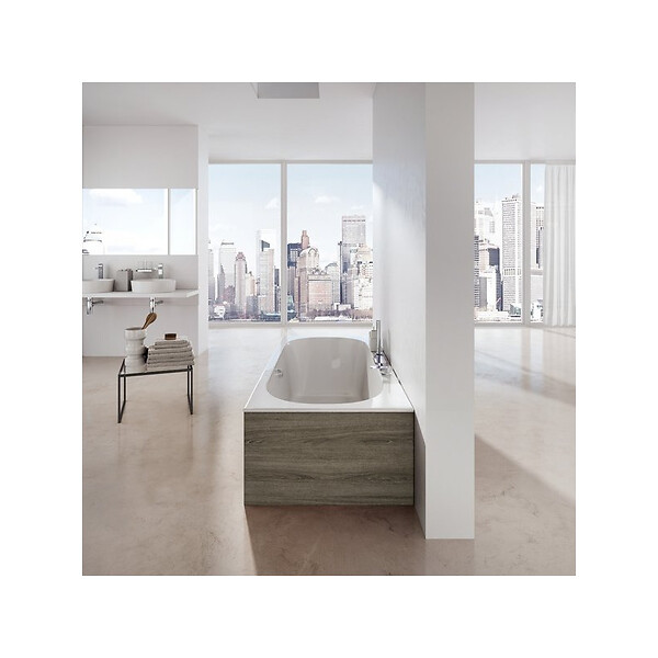 RAVAK - CITY SLIM Baignoire rectangulaire 180x80 cm en acrylique, sans pieds, blanc (C921300000) - large