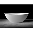 SWISS AQUA TECHNOLOGIES - Swiss Aqua Technologies Paula 167x81,8 cm Baignoire îlot en marbre Coulé 260L, sans pieds, blanc (SATPA1670) - vignette