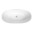SWISS AQUA TECHNOLOGIES - Swiss Aqua Technologies Paula 167x81,8 cm Baignoire îlot en marbre Coulé 260L, sans pieds, blanc (SATPA1670) - vignette