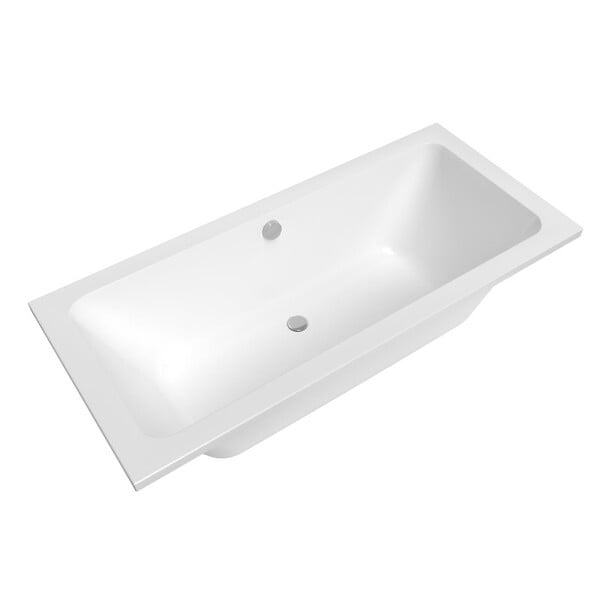 LAGUNA - 170x75 cm Nora Plus baignoire rectangulaire en acrylique, gauche et droite, sans pieds, blanc (NO1700PLUS) - large
