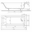 KOLO BY GEBERIT - KOLO by Geberit Rekord 170 x 70 cm Baignoire droite avec pieds en acrylique, blanc (XWP1670000) - vignette
